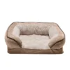 FurHaven Velvet Waves Perfect Comfort Cooling Gel Top Memory Foam Sofa Dog Bed