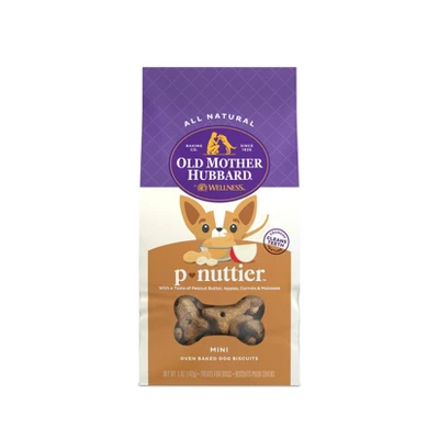 Old Mother Hubbard By Wellness Classic Crunchy P-Nuttier Biscuits Mini Oven Baked With Carrot, Apple And Chicken Flavor Dog Treats 4 Old Mother Hubbard By Wellness Classic Crunchy P-Nuttier Biscuits Mini Oven Baked With Carrot, Apple And Chicken Flavor Dog Treats - Image 4