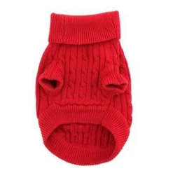 Cotton Cable Knit Dog Sweater - Red -PawHut Store GUEST 2eca4cc7 26b4 43f7 b19f 00ffbc8aa7e0