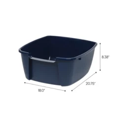 IRIS USA Cat Litter Box Cat Litter Pan With Scoop, Navy -PawHut Store GUEST 2fc0614b 164b 4170 ac05 88f8f6b2841c