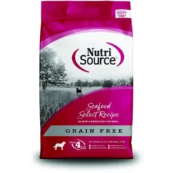 NutriSource Select Grain-Free Seafood Salmon And Menhaden Fish Meal Dry Dog Food - 5LB