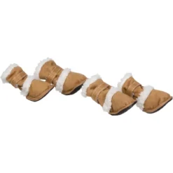 Pet Life Shearling "Duggz" Dog Shoes - Beige -PawHut Store GUEST 30da25b5 a36d 4a77 a9b8 f77069db2629