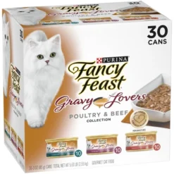 Purina Fancy Feast Gravy Lovers Chicken, Turkey & Beef Collection Gourmet Wet Cat Food - 3oz/30ct Variety Pack -PawHut Store GUEST 31950463 019e 4664 b1cf b29510fe8d5c