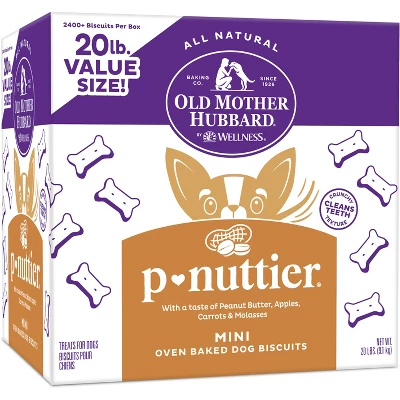 Old Mother Hubbard By Wellness Classic Crunchy P-Nuttier Biscuits Mini Oven Baked With Carrot, Apple And Chicken Flavor Dog Treats 7 Old Mother Hubbard By Wellness Classic Crunchy P-Nuttier Biscuits Mini Oven Baked With Carrot, Apple And Chicken Flavor Dog Treats - Image 7