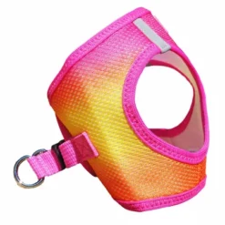 Doggie Design American River Choke Free Dog Harness Ombre Collection-Raspberry Pink And Orange