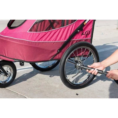 Petique All Terrain Cozy & Comfortable Pet Jogger Stroller With Tire Pump - Up To 77 LB 12 Petique All Terrain Cozy & Comfortable Pet Jogger Stroller With Tire Pump - Up To 77 LB - Image 12