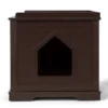 Tangkula Cat House Litter Box Pet Cat Washroom Nightstand Cat Storage Bench Coffee/Black