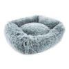 Precious Tails Super Lux Shaggy Fur Cuddler Cat And Dog Bed - L - Blue