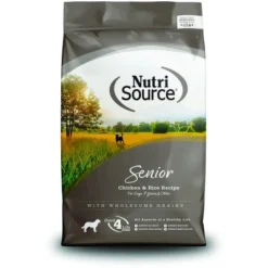NutriSource Senior Made With Chicken Meal And Rice With Wholesome Grains Dry Dog Food - 5LB