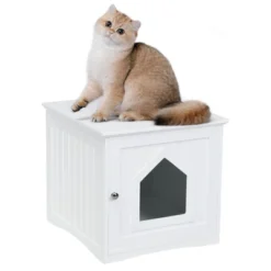 Tangkula Wooden Pet Cat House Litter Box Cat Washroom Nightstand Cat Storage Bench 19 Tangkula Wooden Pet Cat House Litter Box Cat Washroom Nightstand Cat Storage Bench -PawHut Store GUEST 37a89bc5 1d15 4716 9332 affd60a0fd0a