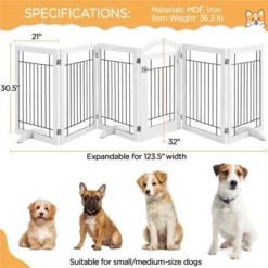 Yaheetech 32″ H Pet Gate With Wood And Wire For Doorway -PawHut Store GUEST 384751d2 908c 4b9f a552 6c86732cc0ae