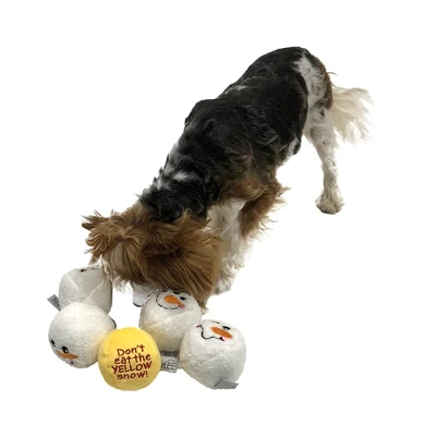Midlee Snowball Fight Plush Dog Toy - 3" 1 Midlee Snowball Fight Plush Dog Toy - 3"