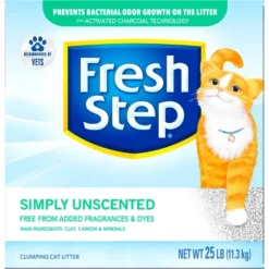 Fresh Step - Simply Unscented Litter - Clumping Cat Litter - 25lbs -PawHut Store GUEST 3967ff13 dbe0 4934 a339 f8a3e7a70c32