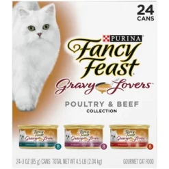 Purina Fancy Feast Gravy Lovers Poultry With Chicken And Turkey & Beef Collection Gourmet Wet Cat Food - 3oz/24ct Variety Pack 9 Purina Fancy Feast Gravy Lovers Poultry With Chicken And Turkey & Beef Collection Gourmet Wet Cat Food - 3oz/24ct Variety Pack -PawHut Store GUEST 39b09cda ef27 48e1 9ad4 243bfe8c9470
