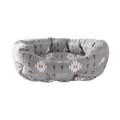 PetShop By Fringe Studio Geometric Round Cuddler Dog Bed - Gray 2 PetShop By Fringe Studio Geometric Round Cuddler Dog Bed - Gray - Image 2