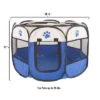 Pop-Up Pet Playpen - 26-Inch Indoor And Outdoor Dog Kennel With Carrying Bag - Portable Pet Enclosure For Dogs And Small Animals By PETMAKER (Blue)