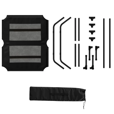 Elevated Dog Bed - 36x30-Inch Portable Pet Bed With Non-Slip Feet - Indoor/Outdoor Dog Cot Or Puppy Bed For Pets Up To 80lbs By PETMAKER (Black) 6 Elevated Dog Bed - 36x30-Inch Portable Pet Bed With Non-Slip Feet - Indoor/Outdoor Dog Cot Or Puppy Bed For Pets Up To 80lbs By PETMAKER (Black) - Image 6