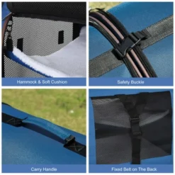 PawHut 39" Portable Soft-Sided Pet Cat Carrier With Divider, Two Compartments, Soft Cushions, & Storage Bag -PawHut Store GUEST 3bff85a2 a7ce 4a53 8af7 ceb149c7f51c