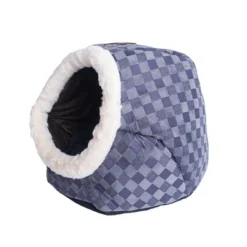 Armarkat Cuddle Cave Cat Bed C44 For Cats & Puppy Dogs, Blue Checkered -PawHut Store GUEST 3c5aa32d d849 4e76 a1ad 11b55319bf88