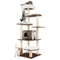 Costway Wooden Cat Tree 71'' 7-Layer Cat Tower With Sisal Scratching Posts Perch & Cushions Brown/Natural 19 Costway Wooden Cat Tree 71'' 7-Layer Cat Tower With Sisal Scratching Posts Perch & Cushions Brown/Natural -PawHut Store GUEST 3caff099 8bf0 463c b827 36ae96204bd1