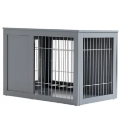 PawHut Wooden Dog Crate Furniture Wire Indoor Pet Kennel Cage, End Table With Double Doors, Locks For Small And Medium Dog House 9 PawHut Wooden Dog Crate Furniture Wire Indoor Pet Kennel Cage, End Table With Double Doors, Locks For Small And Medium Dog House -PawHut Store GUEST 3edd1dd1 4036 4206 8d66 2b28793abc92