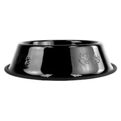 Platinum Pets Embossed Non-Tip Cat/Dog Bowl - Midnight Black - 10 Cup