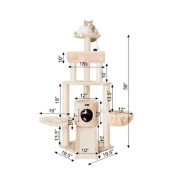 Armarkat Classic Real Wood Cat Tree With Multiple Features, Jackson Galaxy Approved, Four Levels With Rope, Basket, Ramp, Perch, And Condo -PawHut Store GUEST 41586cfd dee3 4aad 8457 f7939e4b4eb4