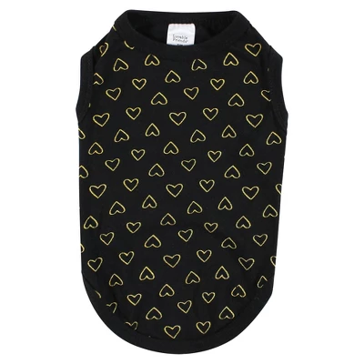 Luvable Friends Dog Pet Dog And Cats Cotton T-Shirts 2pk, Bff Hearts 5 Luvable Friends Dog Pet Dog And Cats Cotton T-Shirts 2pk, Bff Hearts - Image 5