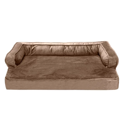 FurHaven Plush & Velvet Comfy Couch Cooling Gel Top Memory Foam Sofa-Style Dog Bed 1 FurHaven Plush & Velvet Comfy Couch Cooling Gel Top Memory Foam Sofa-Style Dog Bed