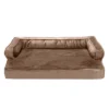 FurHaven Plush & Velvet Comfy Couch Memory Foam Sofa-Style Dog Bed