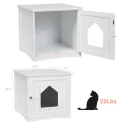 Tangkula Wooden Pet Cat House Litter Box Cat Washroom Nightstand Cat Storage Bench 18 Tangkula Wooden Pet Cat House Litter Box Cat Washroom Nightstand Cat Storage Bench -PawHut Store GUEST 42872b18 c9ab 4ead 8c5d 508cc3bab206