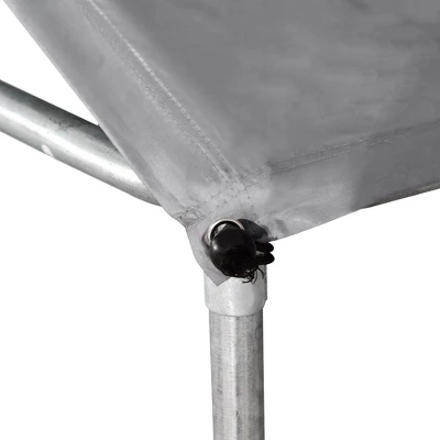 PawHut Outdoor Metal Dog Kennel, Pet Playpen With Steel Lock, Mesh Sidewalls And Cover For Backyard & Patio 4 PawHut Outdoor Metal Dog Kennel, Pet Playpen With Steel Lock, Mesh Sidewalls And Cover For Backyard & Patio - Image 4