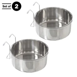 Pet Adobe Stainless-Steel Hanging Dog Bowl Set -PawHut Store GUEST 447ae501 3f20 4584 b831 b5ef1766bbf3