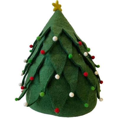 Midlee Christmas Tree Wool Cat Cave Bed 1 Midlee Christmas Tree Wool Cat Cave Bed
