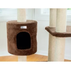 Armarkat 3-Level Carpeted Real Wood Cat Tree Condo Kitten Play House - Brown -PawHut Store GUEST 47938435 261e 479b ba27 7c1fb5a2a5b9