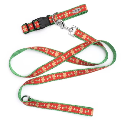 The Worthy Dog Gingerbread Bones Adjustable Dog Collar 1 The Worthy Dog Gingerbread Bones Adjustable Dog Collar