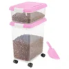 IRIS Airtight Pet Food Storage Set - Pink - 3pc