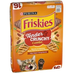 Friskies Tender & Crunchy With Flavors Chicken,Beef,Carrots&Green Beans Adult Complete & Balanced Dry Cat Food - 16lbs -PawHut Store GUEST 498b68a8 53f5 4c34 9f4d 04b85711e04f