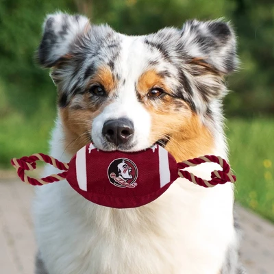 NCAA Florida State Seminoles Nylon Football Dog Toy 2 NCAA Florida State Seminoles Nylon Football Dog Toy - Image 2