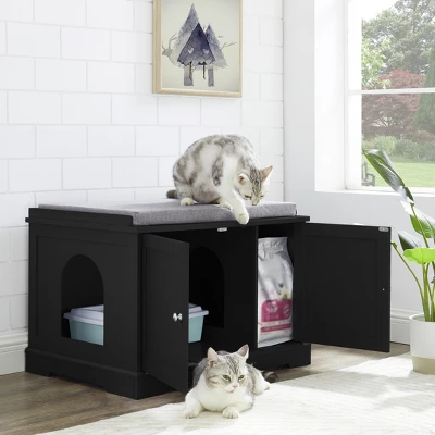 Organnice Cat Hidden Litter Box With Cushion 1 Organnice Cat Hidden Litter Box With Cushion