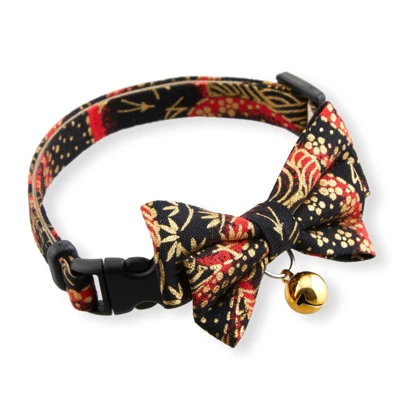 Necoichi Gilded Gold Bow Tie Cat Collar 2 Necoichi Gilded Gold Bow Tie Cat Collar - Image 2