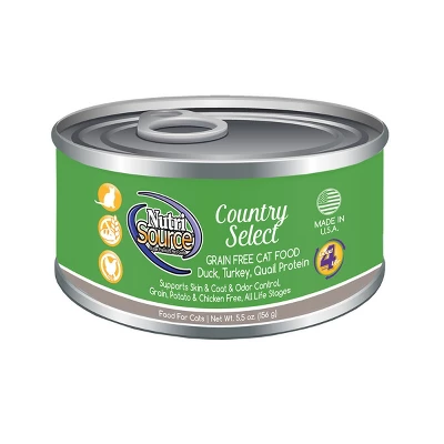 NutriSource Grain Free Country Select Canned Cat Food - 5.5 Oz- 12 Pack 1 NutriSource Grain Free Country Select Canned Cat Food - 5.5 Oz- 12 Pack