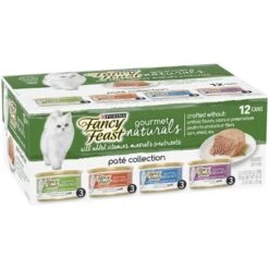Purina Fancy Feast Gourmet Naturals Paté Collection Gourmet With Chicken, Salmon, Tuna And Beef Flavors Wet Cat Food - 36oz /12ct Variety Pack -PawHut Store GUEST 4eda6d16 2d36 417e 9428 f9a040a1d29f