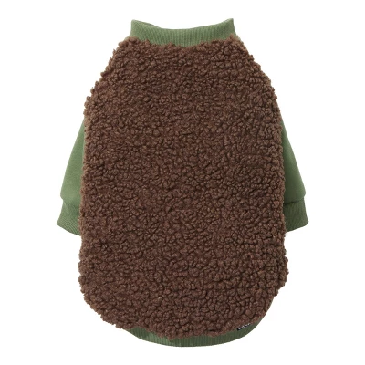 BARK Home Varsity Dog Jacket - Green 1 BARK Home Varsity Dog Jacket - Green