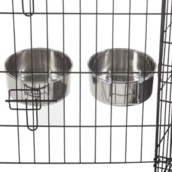 Pet Adobe Stainless-Steel Hanging Dog Bowl Set -PawHut Store GUEST 4f9c2ce6 541f 42b2 96ca a8a9a9045ca7