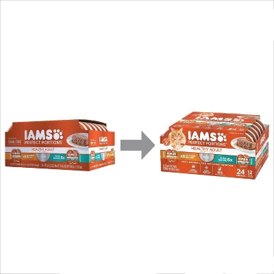 IAMS Perfect Portions Grain Free Paté Chicken & Tuna Recipes Premium Adult Wet Cat Food - 2.6oz/12ct Variety Pack 4 IAMS Perfect Portions Grain Free Paté Chicken & Tuna Recipes Premium Adult Wet Cat Food - 2.6oz/12ct Variety Pack - Image 4