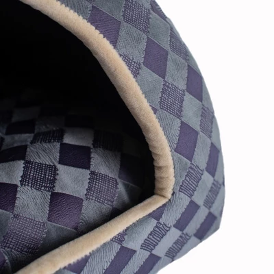 Armarkat Cat Bed C65HHG/LS, Purple Gray Combo Checkered Pattern 7 Armarkat Cat Bed C65HHG/LS, Purple Gray Combo Checkered Pattern - Image 7