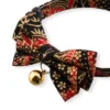Necoichi Gilded Gold Bow Tie Cat Collar