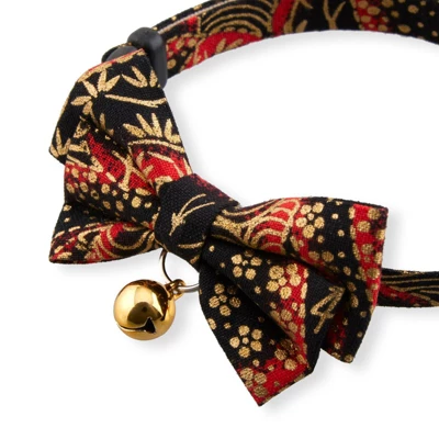 Necoichi Gilded Gold Bow Tie Cat Collar 1 Necoichi Gilded Gold Bow Tie Cat Collar