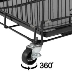 Yaheetech 4 Tiers Rolling Metal Cat Cage On Wheels Black -PawHut Store GUEST 50fc4017 1ff7 4243 ab94 315a9dce3791